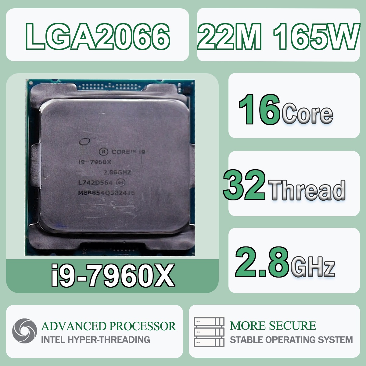Intel Cpu Core I9 - Intel Core i9-7960X 16 Núcleos 32