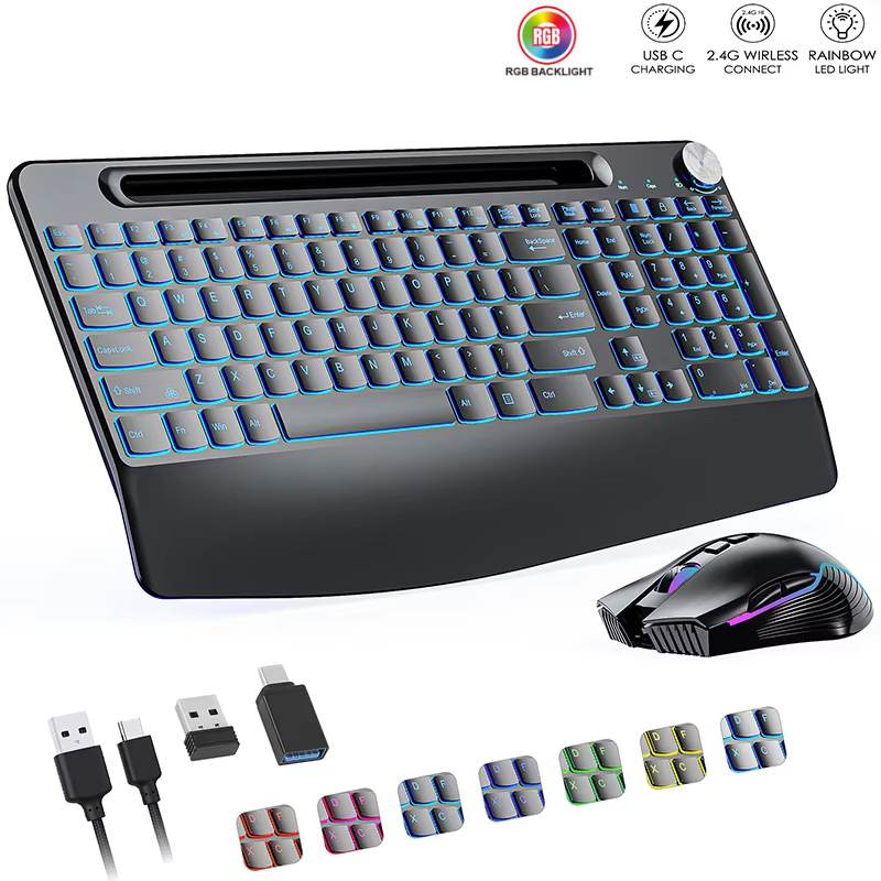 Gaming Keyboard And Mouse Combo Wireless - Combinação de teclado e mouse sem