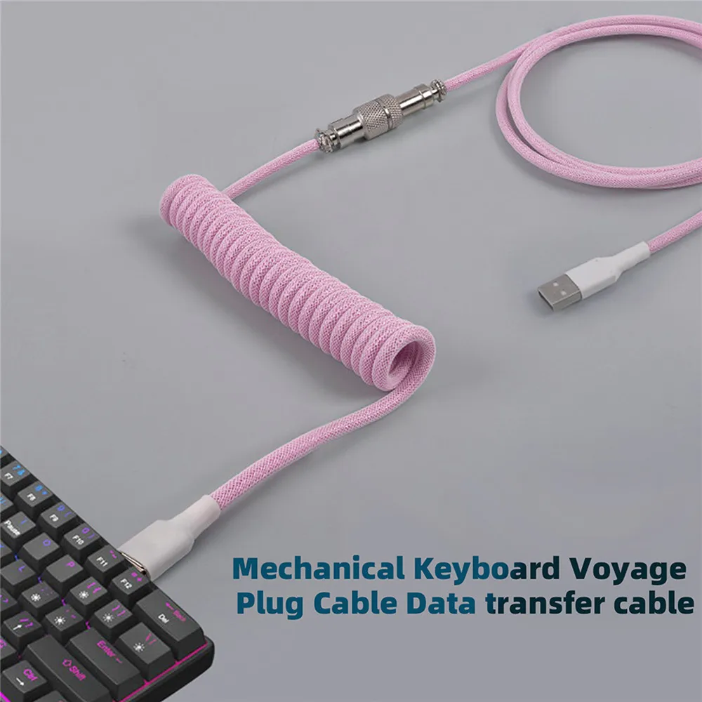 Gaming Keyboard Types - Novo teclado mecânico cabo enrolado tipo