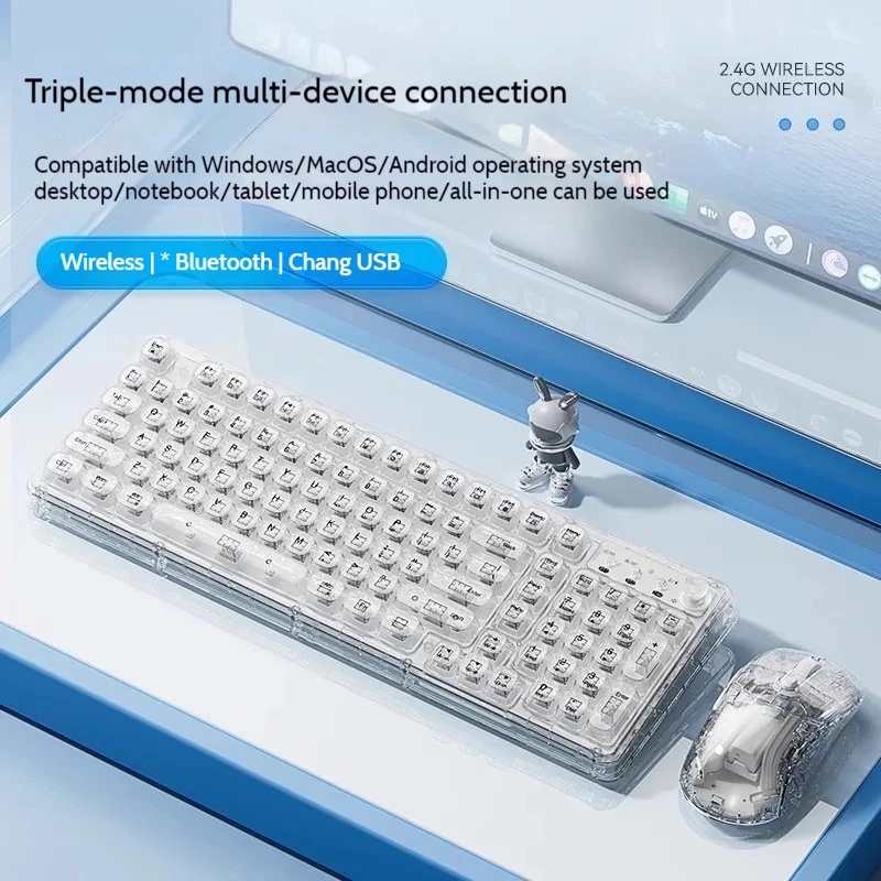 Gaming Keyboard Thocky - Conjunto de Teclado e Mouse Bluetooth