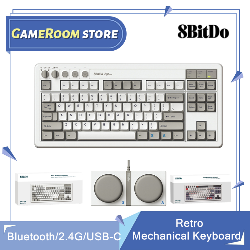 Gaming Keyboard Bluetooth - Teclado mecânico retrô 8Bitdo, teclado para