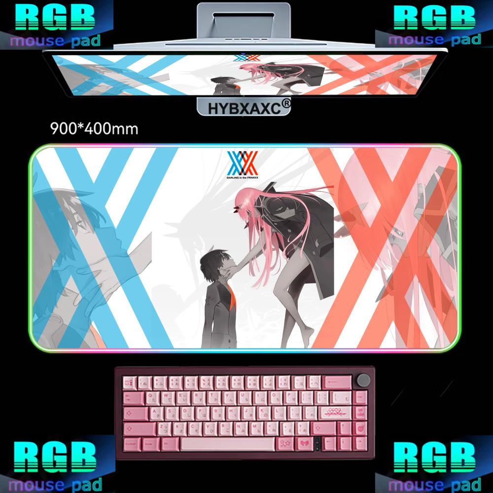Gaming Keyboard No Rgb - Mousepad RGB LED Cute Zero Two