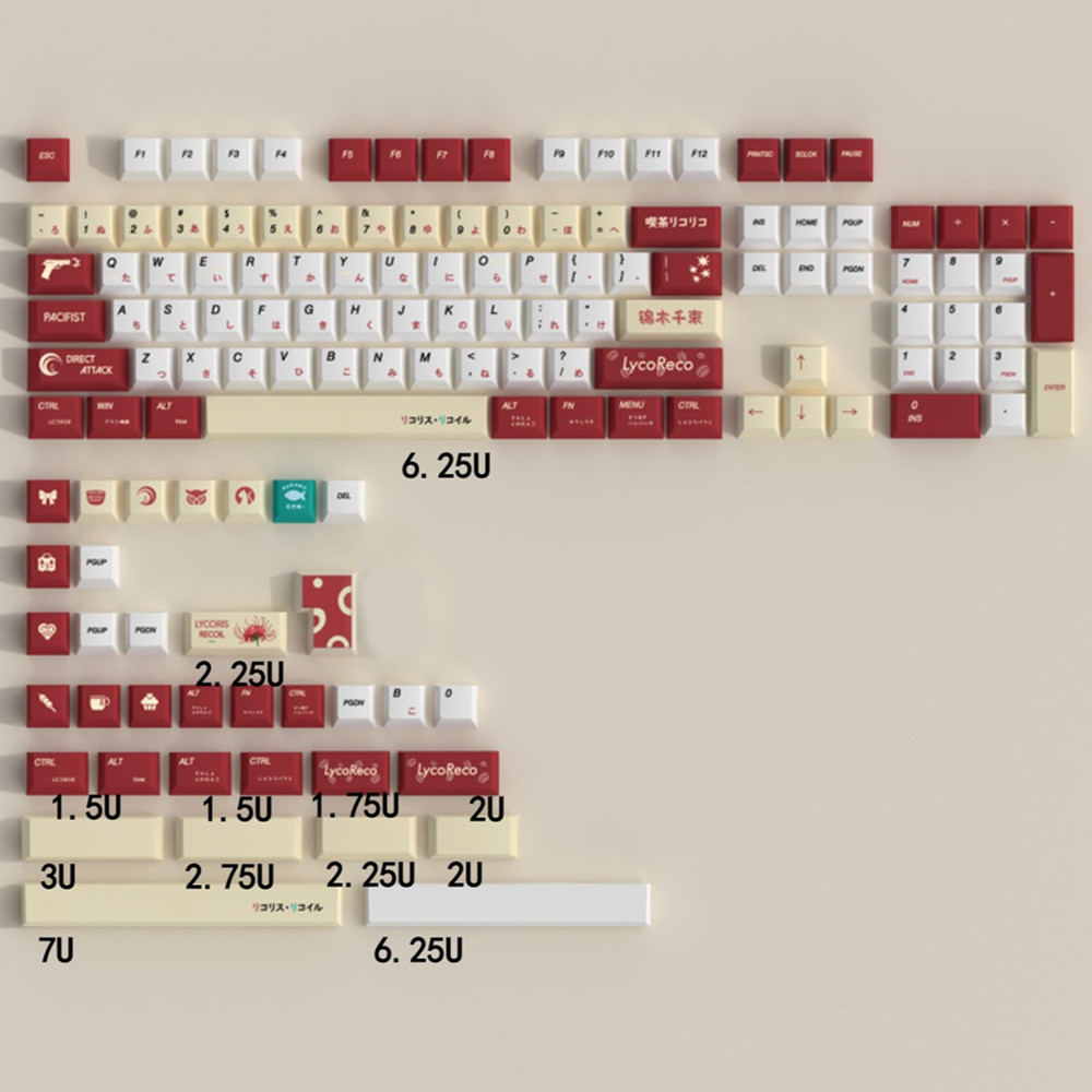 Gaming Keyboard Bluetooth - Teclas PBT Lycoris Recoil Anime, perfil