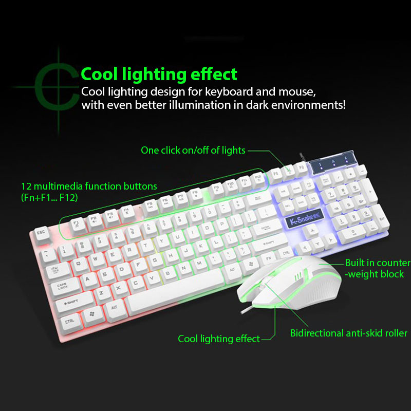 Conjunto de teclado e mouse KM - Gaming Keyboard And Mouse Combo Wireless avaliação e preço