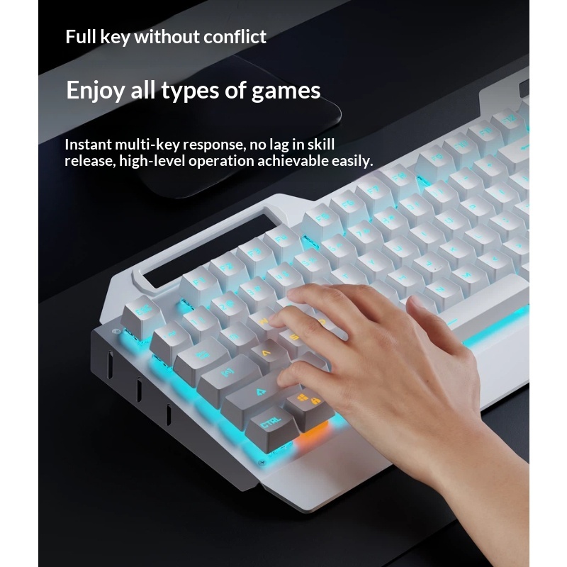 Combo de Teclado Mecânico Sem  - Gaming Keyboard Thocky avaliação e preço