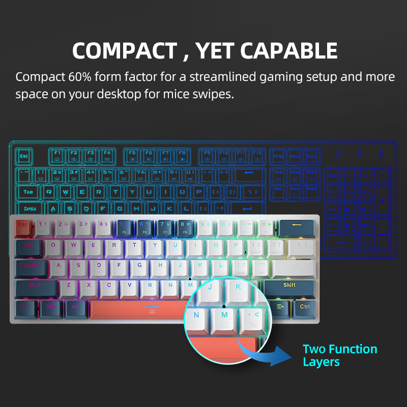 K500-B61achenike Mini Keybaord - Gaming Keyboard And Mouse Combo Wireless avaliação e preço