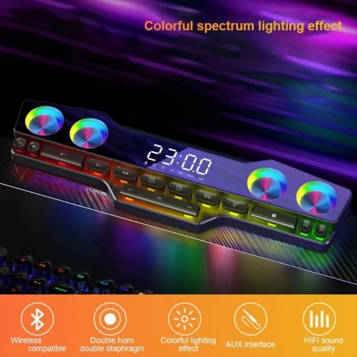 Caixas de Som Dazzle Colour DT - Gaming Keyboard Bluetooth avaliação e preço