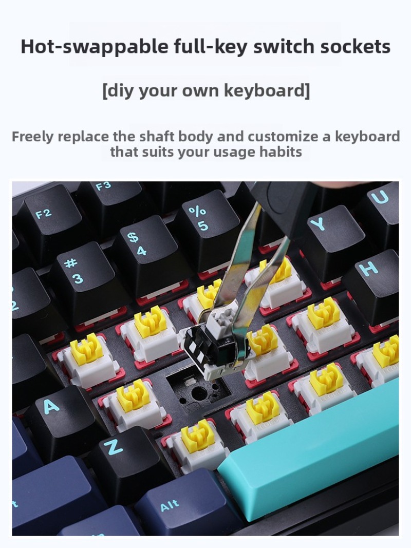 Teclado Mecânico Sem Fio AULA  - Gaming Keyboard Thocky avaliação e preço