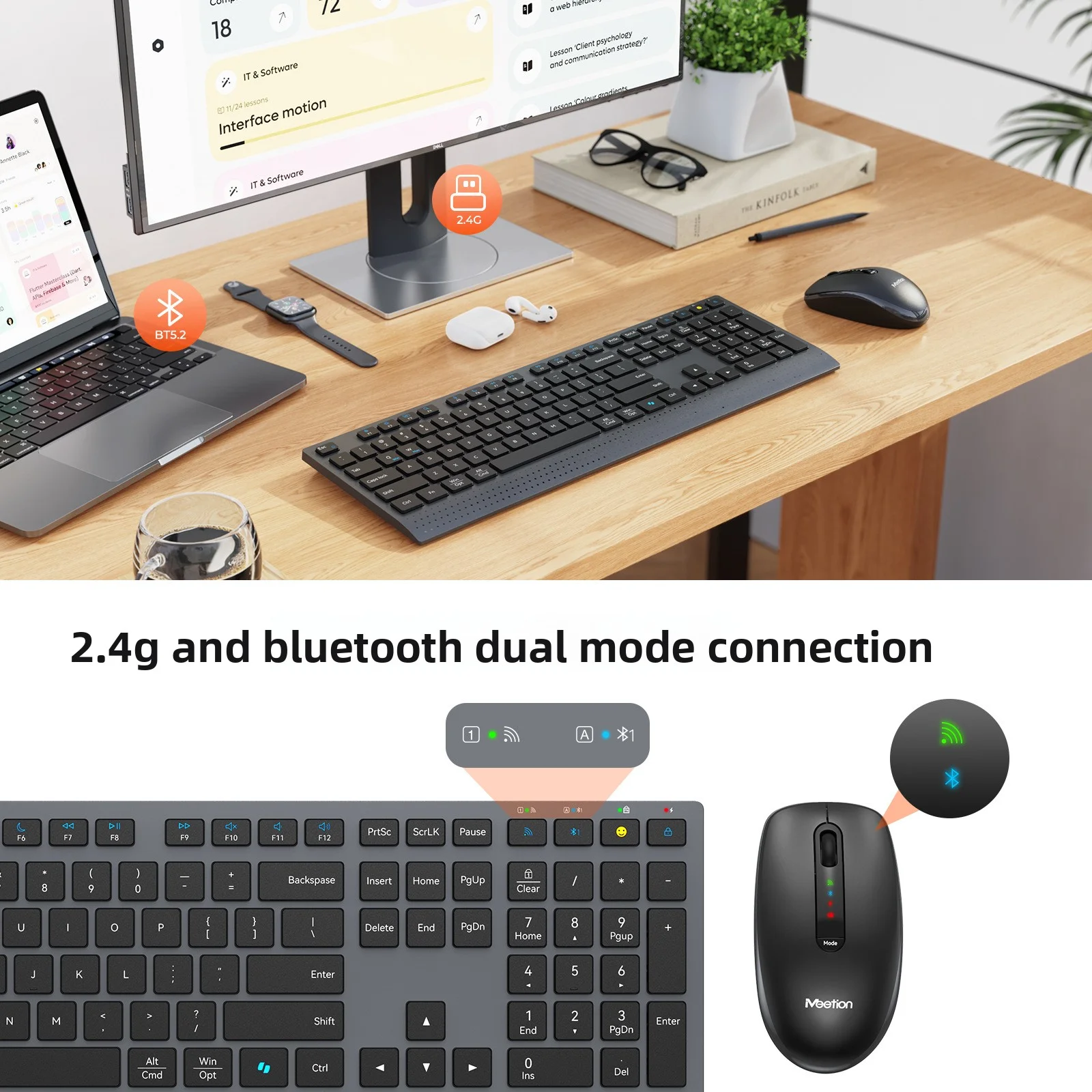 2.4g bluetooth modo duplo tecl - Gaming Keyboard And Mouse Combo Wireless avaliação e preço