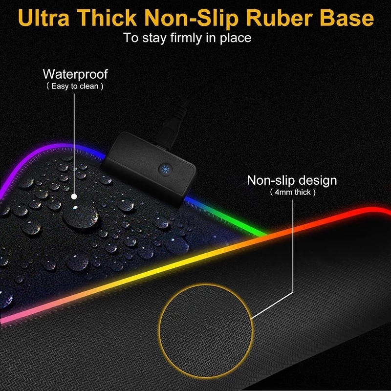 Luz led mousepad rgb teclado c - Gaming Keyboard No Rgb avaliação e preço