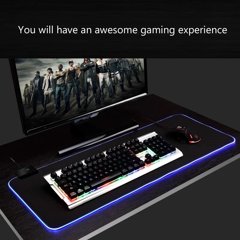 Luz led mousepad rgb teclado c - Gaming Keyboard No Rgb avaliação e preço