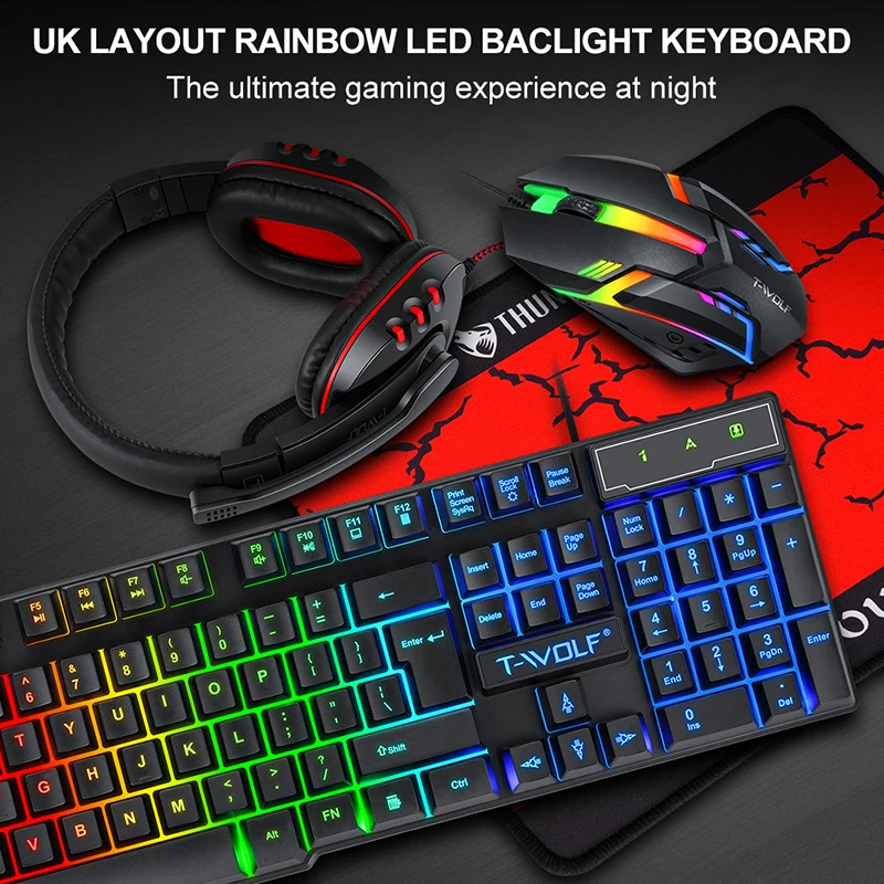Conjunto de Acessórios Gamer T - Gaming Keyboard And Mouse Set avaliação e preço