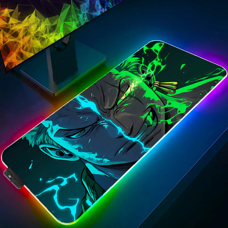 Uma peça zoro mouse pad rgb ac - Gaming Keyboard He avaliação e preço