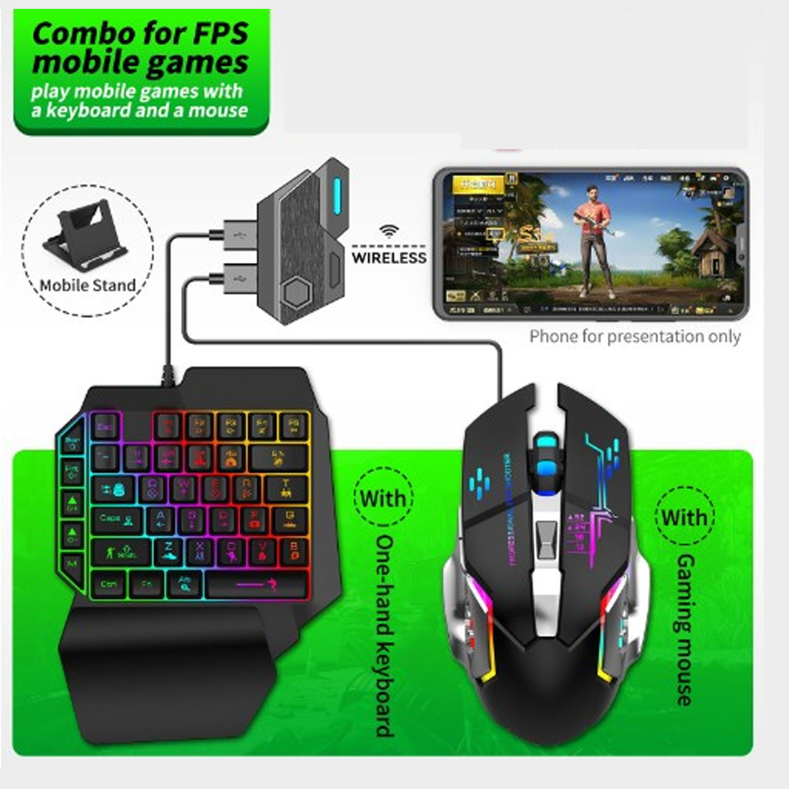 Conjunto de Conversor de Tecla - Gaming Keyboard And Mouse Set avaliação e preço