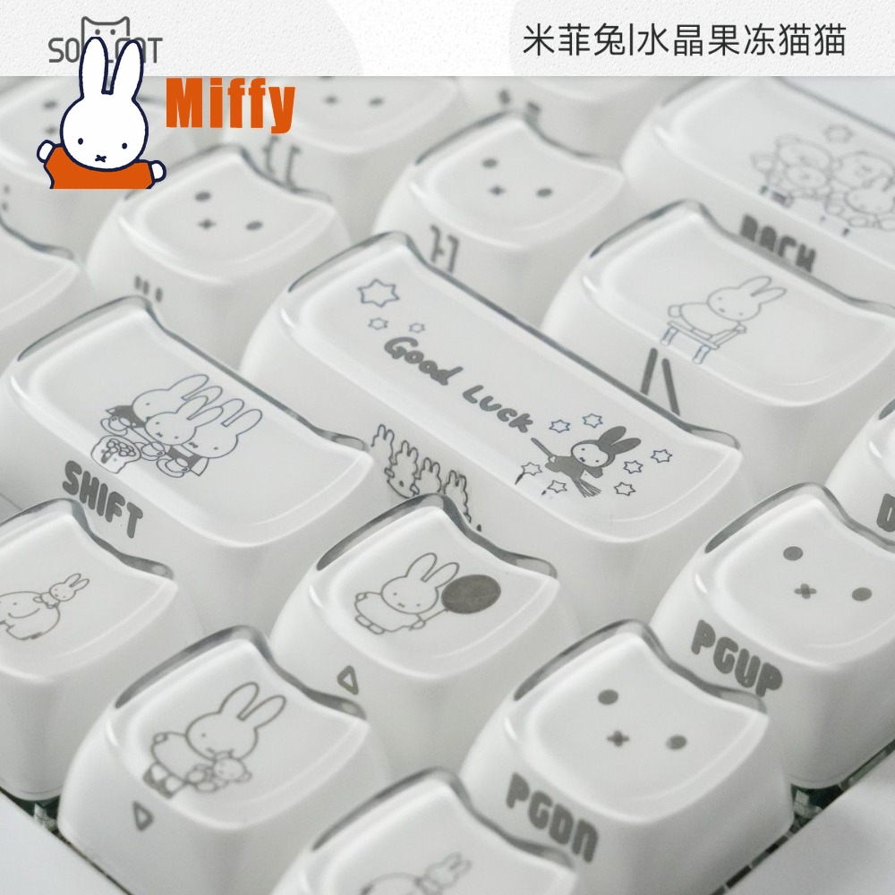Teclas Kawaii Miffy: Capas de  - Gaming Keyboard He avaliação e preço