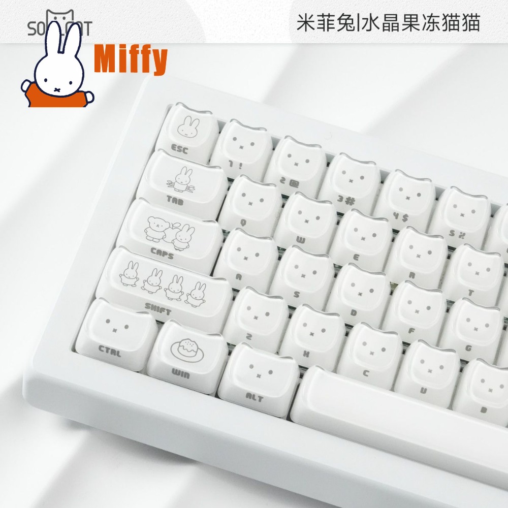 Teclas Kawaii Miffy: Capas de  - Gaming Keyboard He avaliação e preço