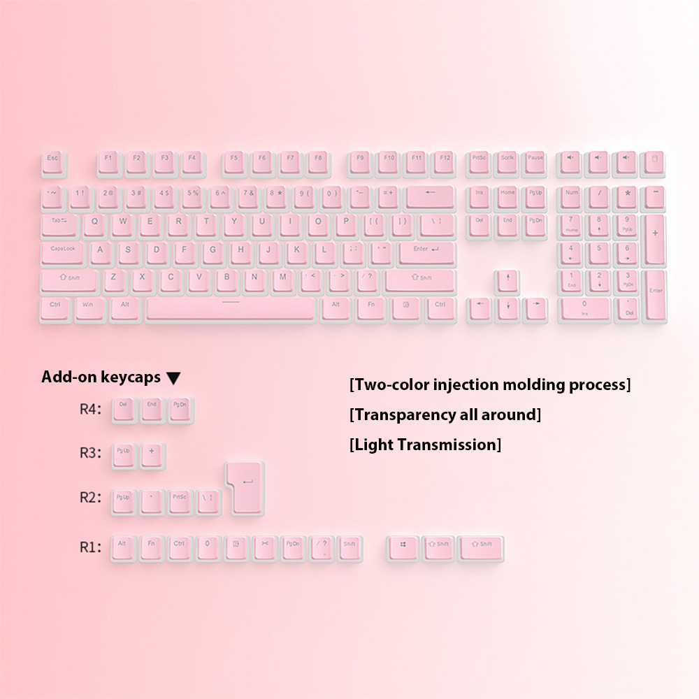 129 teclas pudim keycaps pbt d - Gaming Keyboard No Rgb avaliação e preço